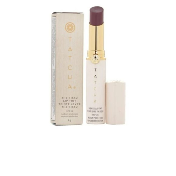 TATCHA The Kissu Lip Tint SPF 25 ~MIDNIGHT LILY (Nude Deep Berry) 4g NIB (Japan) - Picture 2 of 14